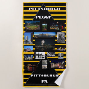 Beach Towel Pittsburgh Photos PERSONALIZE