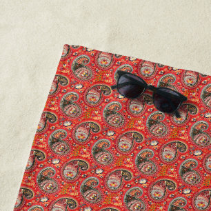 Beach Towel - Seamless Abstract Paisley