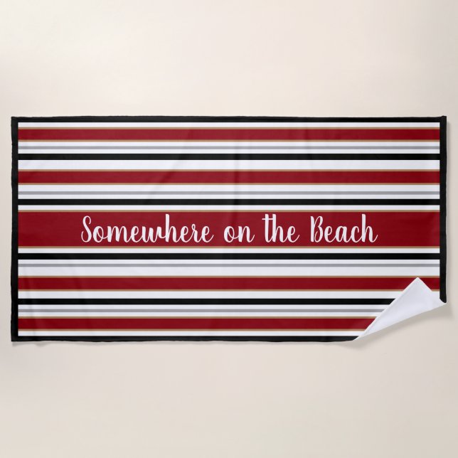 Beach towel Stripes-Somewhere On The Beach (Front)