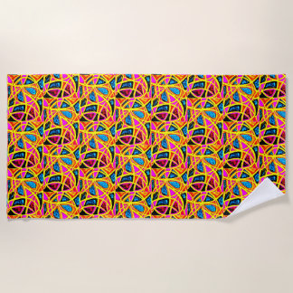 Beach Towel with Abstract Design