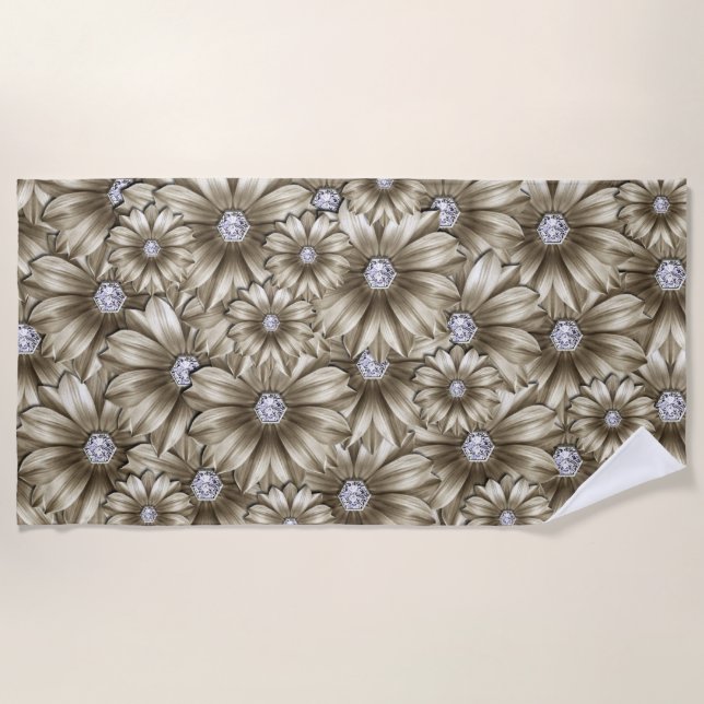 Beach Towel with Flowers (Front)