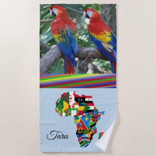 Beach towels African Parrots