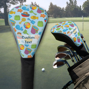 Beach Toys Icons Golf Head Cover