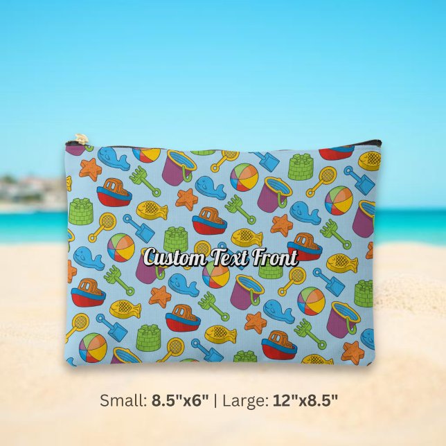 Beach Toys Icons Pattern Accessory Pouch (Creator Uploaded)