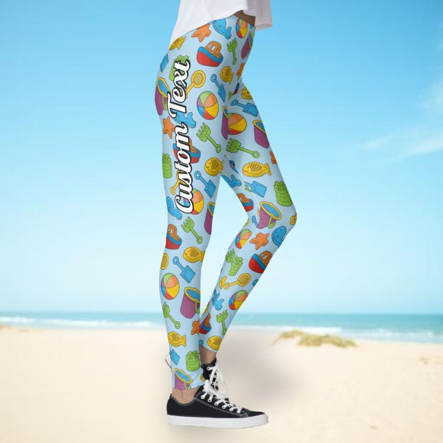 Beach Toys Icons Pattern Leggings (Creator Uploaded)