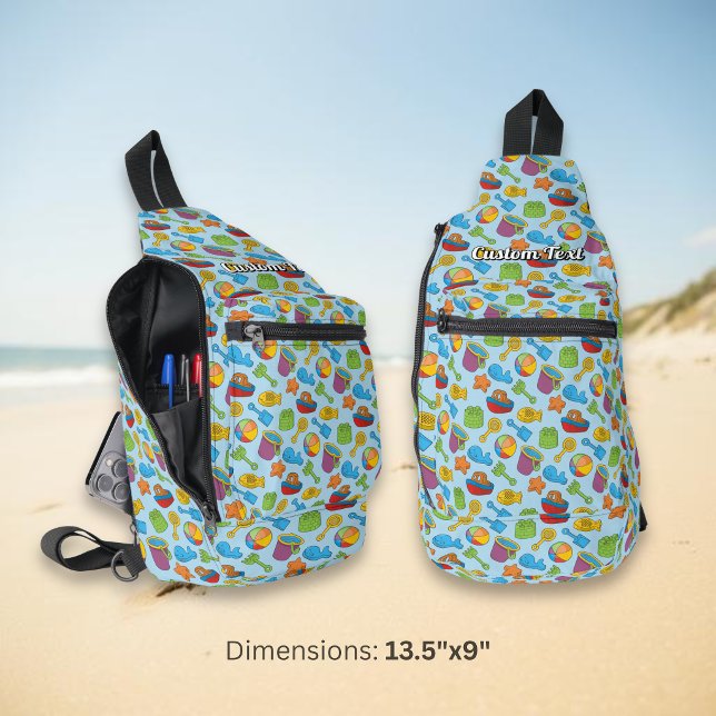Beach Toys Icons Pattern Sling Bag (Creator Uploaded)