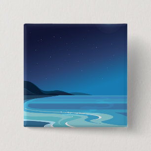  Beach travel 2 Inch Square Button