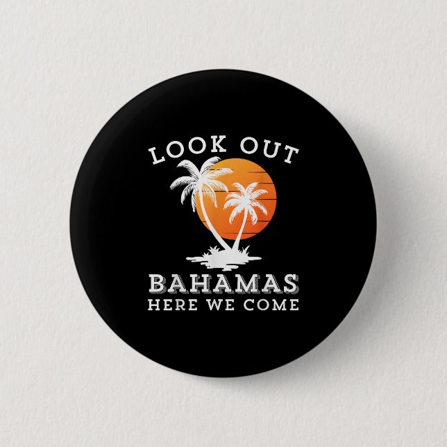 Beach Travelling Group Matching Spring Break Summe 2 Inch Round Button (Front)