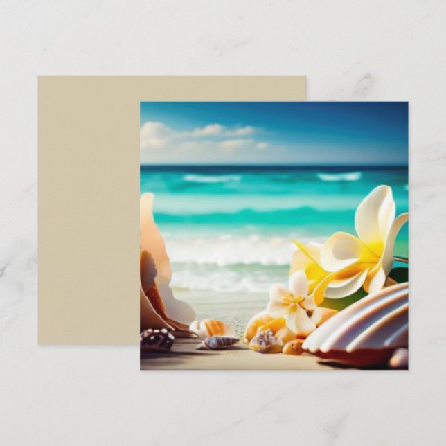 Beach Treasures Blank Greeting Card (Front/Back)