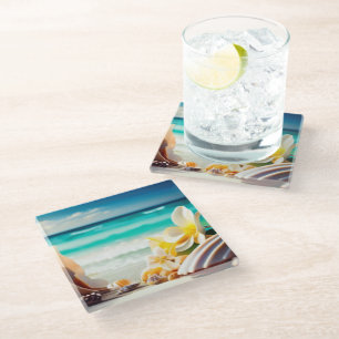 Beach Treasures Glass Coaster