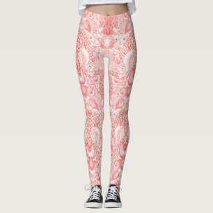 Beach treasures in coral red leggings