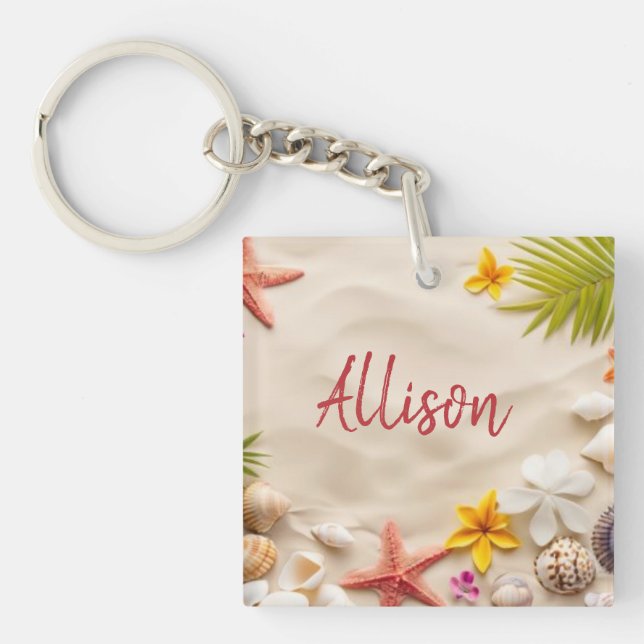 Beach Treasures Keychain (Front)