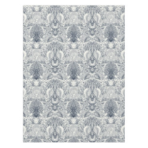 Beach treasures, seashells, crab, corals and seawe tablecloth