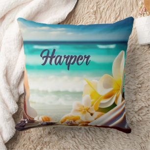 Beach Treasures Throw Pillow