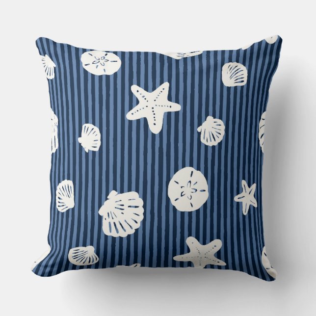 Beach Treasures Throw Pillow (Front)
