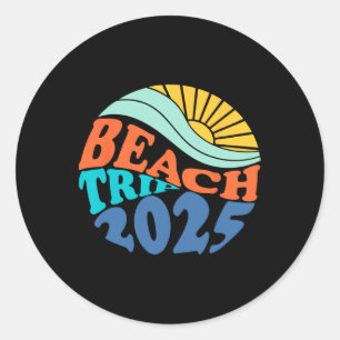 Beach Trip 2025 Beach Matching Family Summer Vacat Classic Round Sticker