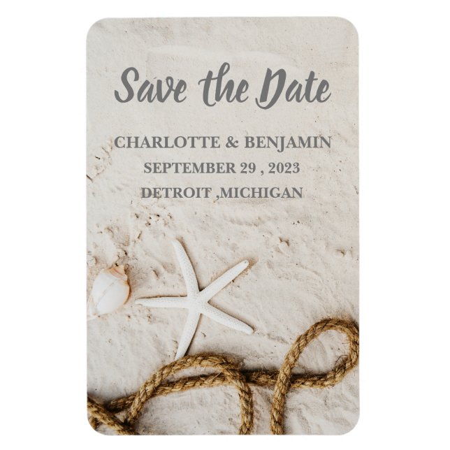 Beach Tropical Destination Wedding Save the Date  Magnet (Vertical)