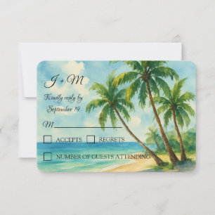 Beach Tropical Island Mariage d'été RSVP