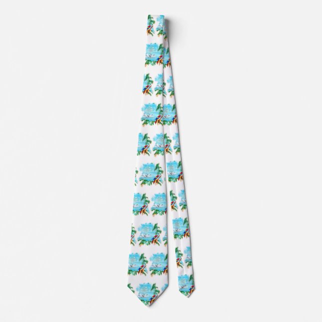 Beach Tropical Music Tie (Front)