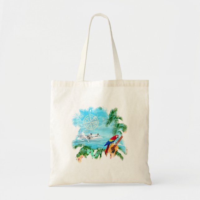 Beach Tropical Music Tote Bag (Front)