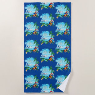 Beach Tropical Music Towel
