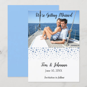 Beach Tropical Nautical Photo Save the Date Invitation