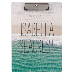 Beach Tropical Ocean Scene Your Name Clipboard