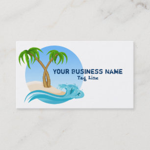 Beach Tropical Palm Trees Business Card