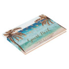 Beach tropical summer wedding guest book