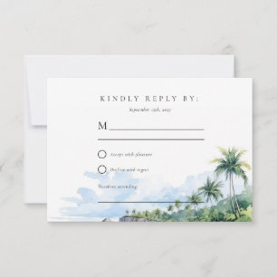 Beach Tropical Summer Wedding RSVP