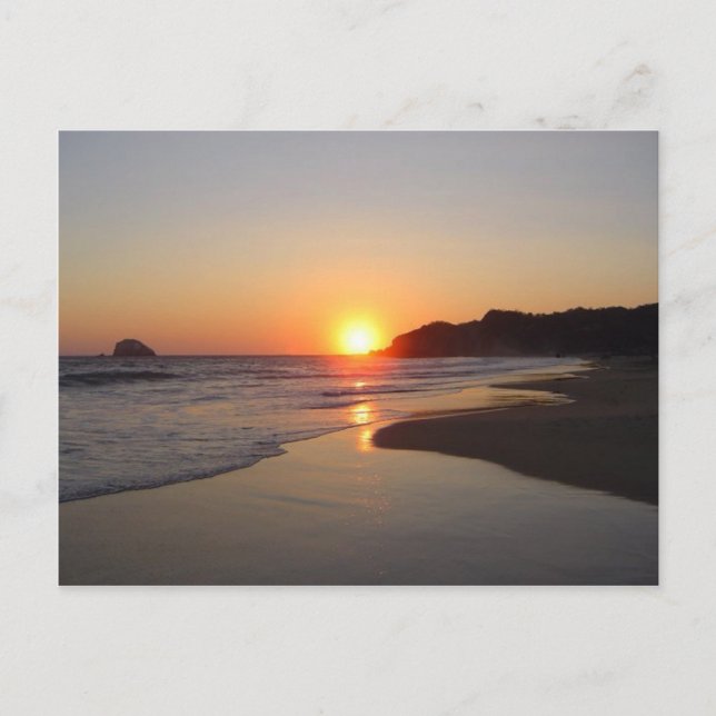 Beach Tropical Sunset Postcard (Front)