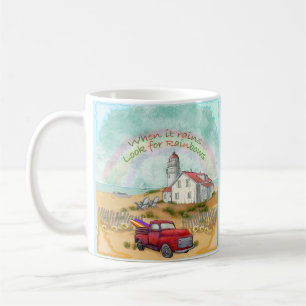 Beach Truck Lighthouse Coffee Mug