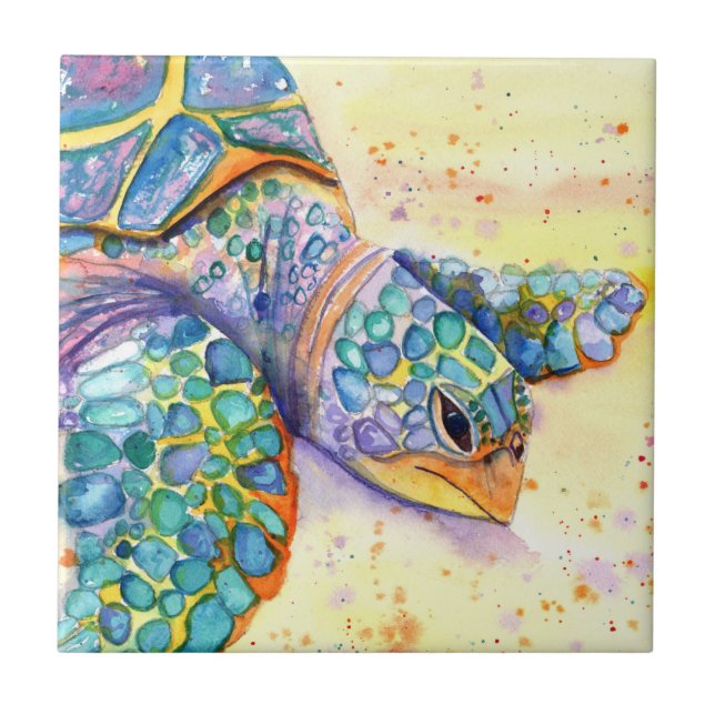 Beach Turtle Tile (Front)