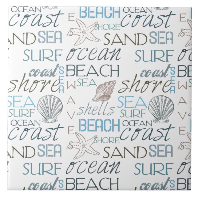 Beach Typography Tile (Front)