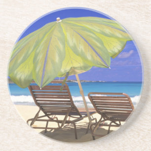 Beach Umbrella, Abaco, Bahamas Coaster