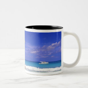 Beach Umbrella, Abaco, Bahamas Two-Tone Coffee Mug