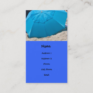 beach umbrella business card
