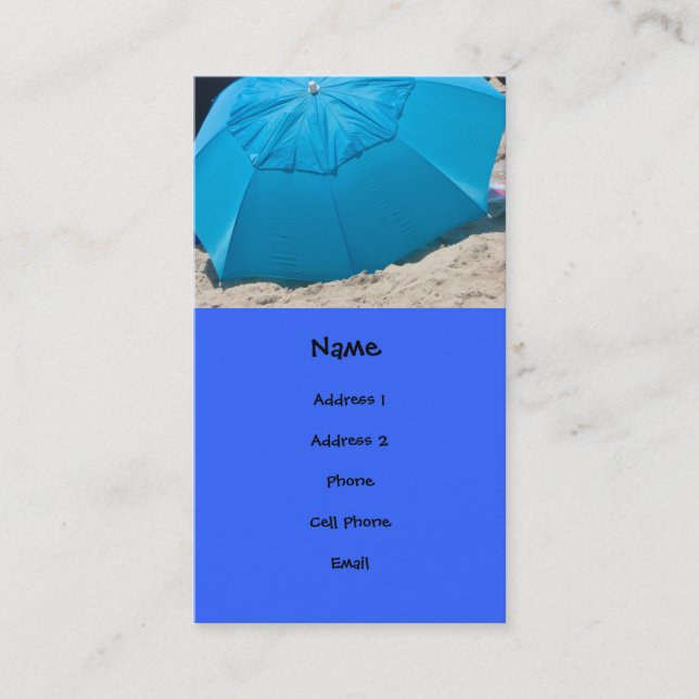 beach umbrella business card (Front)