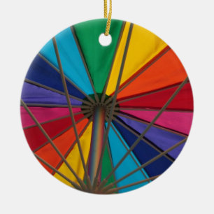 Beach Umbrella Ceramic Ornament