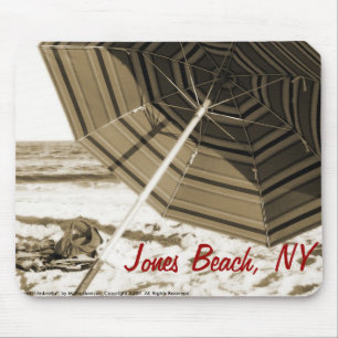 "Beach Umbrella" Jones Beach, NY Mousepad