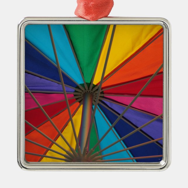 Beach Umbrella Metal Ornament (Front)