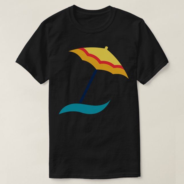 Beach Umbrella T-Shirt (Design Front)
