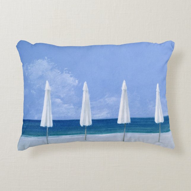 Beach umbrellas 2005 decorative pillow (Front)