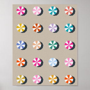 Beach Umbrellas Poster