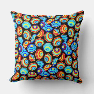 Beach Umbrellas Throw Pillow