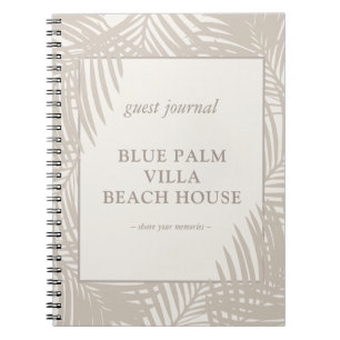 Beach Vacances location Guest Journal Notebook