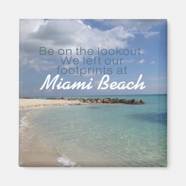 Beach Vacances Voyage Souvenir Magnet Miami Etc (Devant)
