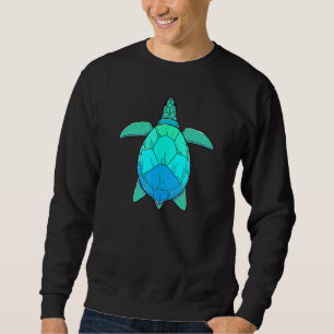 Beach Vacation Artistic Colourful Sea Turtle Art Sweatshirt