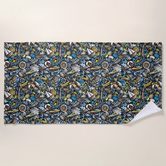 Beach Vacation  Beach Towel (Front)
