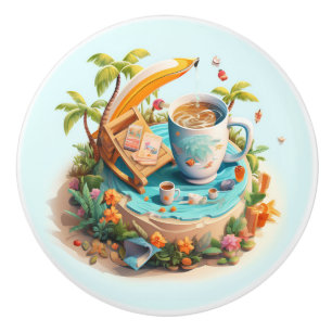 Beach Vacation Ceramic Knob